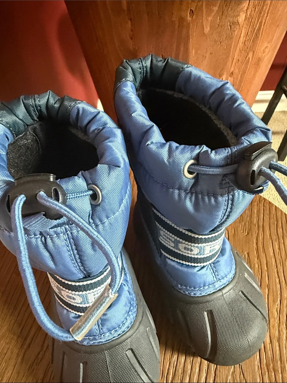 Sorel Kids Blue Pull-Cord  Snow Boots